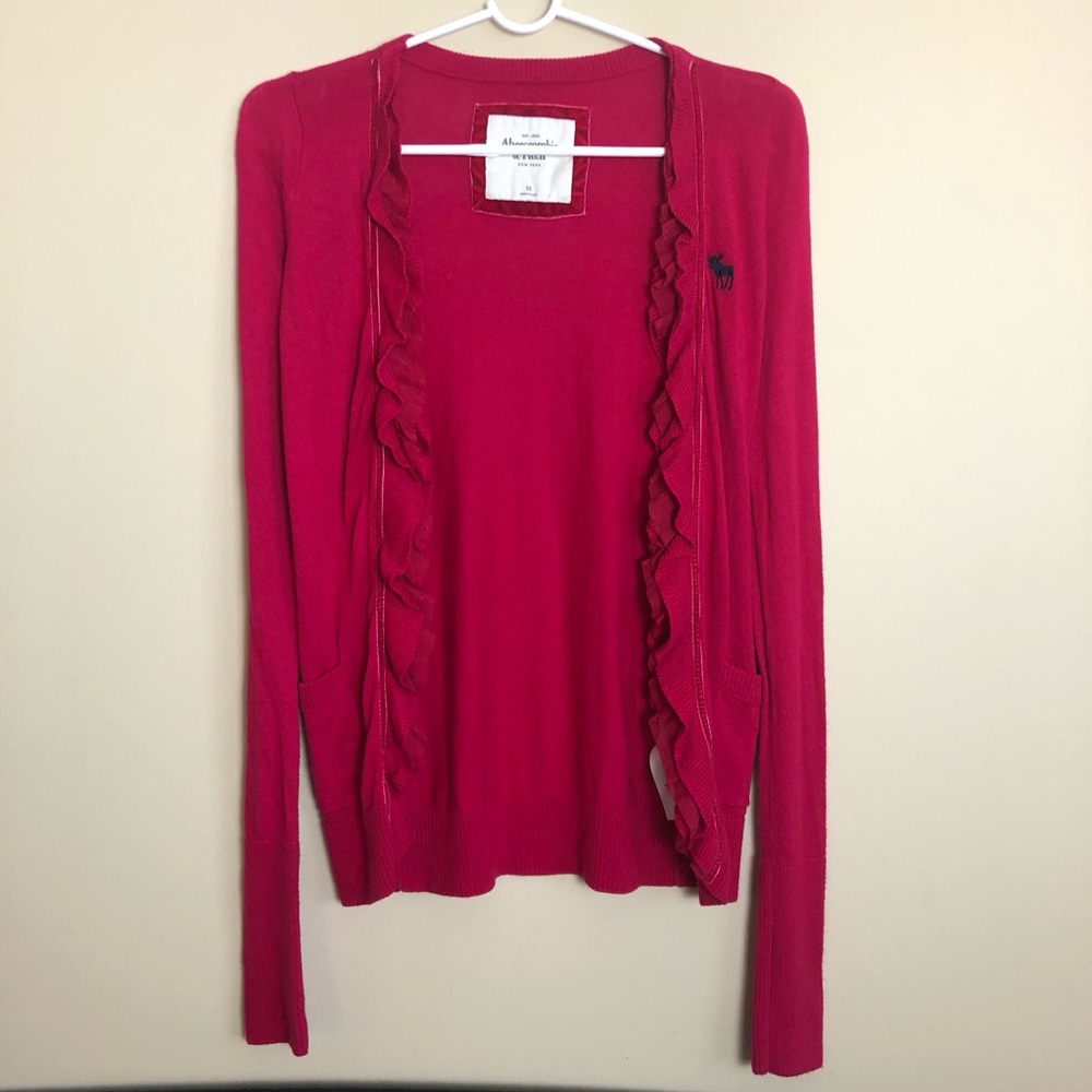 Abercrombie & Fitch Ruffle Front Cardigan Size XS